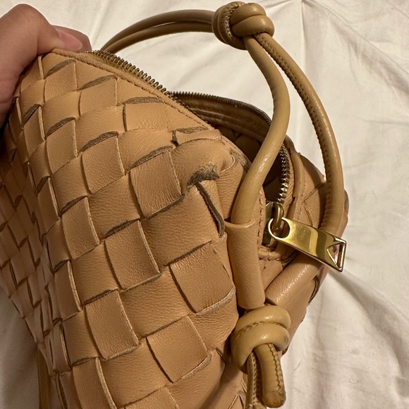 Authentic Bottega Veneta Mini Loop Camera Bag in Almond - Picture 13 of 14